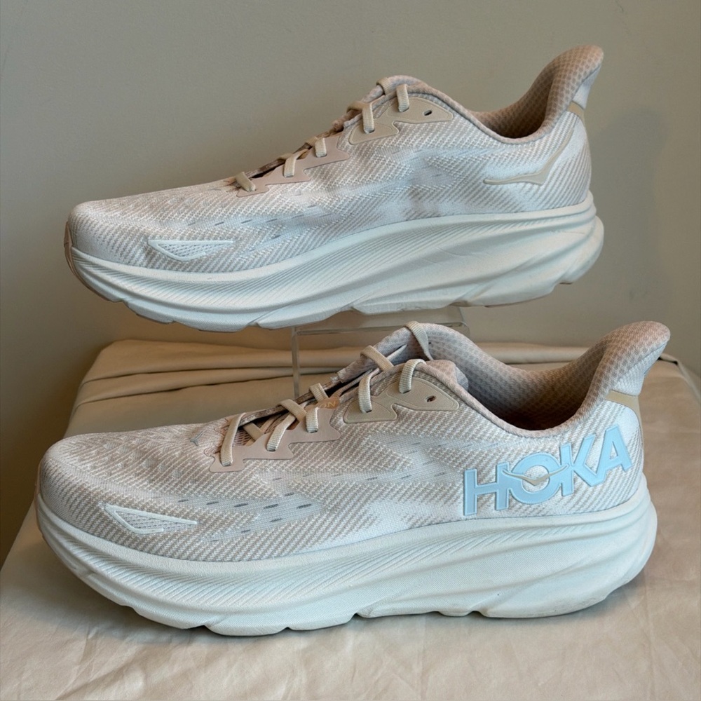 Men’s Hoka One One 1127895 SSEG Clifton 9 Sand/Eggnog Running Shoes Size 14D